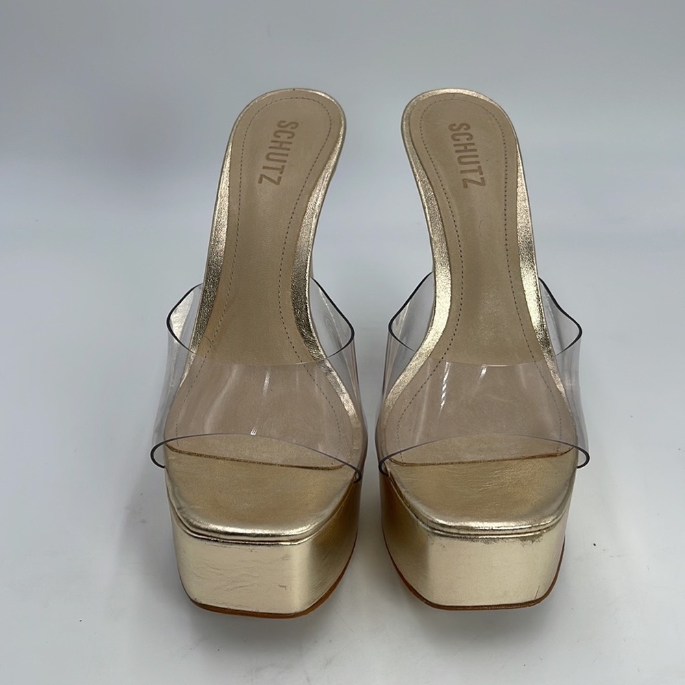 Schutz Wedge Sandal Haila Vinil Transparent  Platform